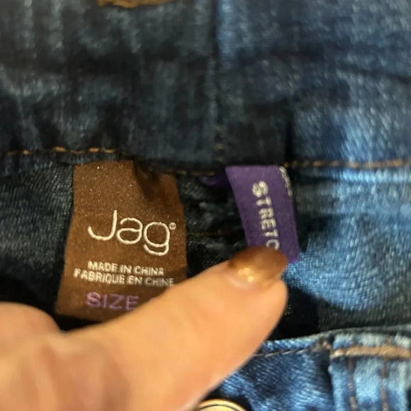 JAG Dark Wash Stretch Denim Jeans Medium Rise Size 6 - Picture 3 of 8